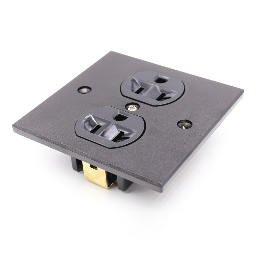 High performance 1x US AC Power Receptacle Wall Outlet Red Copper Socket HIFI Duplex Plate