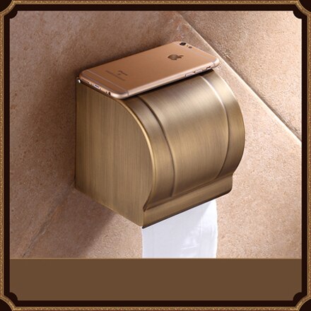 Badezimmerzubehör, antikes Durcheinander, luxuriöser Papierhalter, Toilettenbürstenständer, Warenkorb, Regal, Seifenschale, Handtuchring und Haartrockner: Licht Gelb