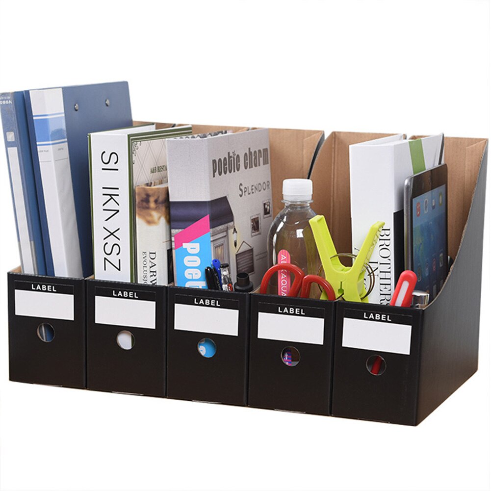 5PCS/Set Magazine School Storage Box Pencil Office Rack File Holder Paper Paperwork Simple Stationery Desk Organiser