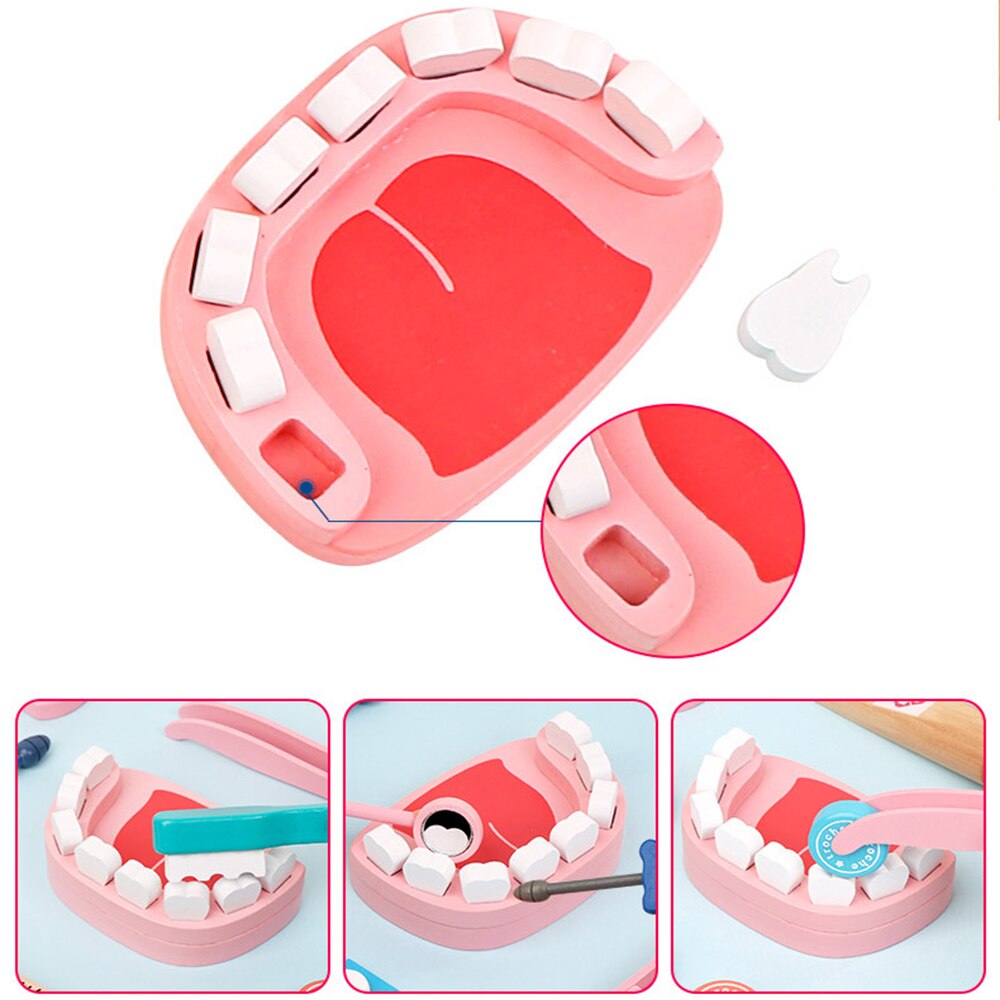 Houten Fantasiespel Arts Opvoeding Speelgoed Voor Kinderen Medische Simulatie Geneeskunde Borst Set Voor Kinderen Interesse Ontwikkeling