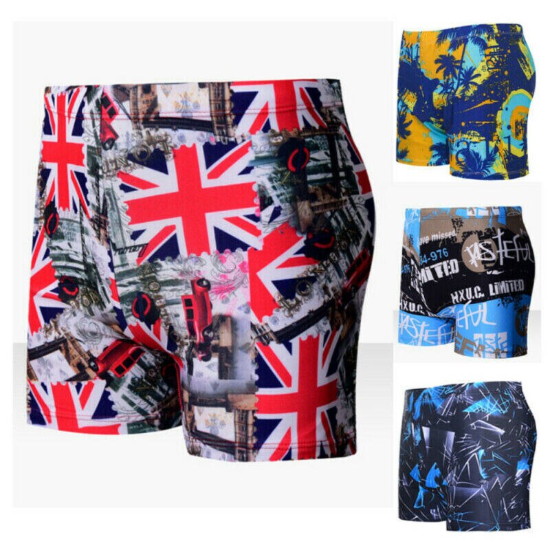 UK Men Beach Swim Jammers Short Beach Swimwear Swimming Trunks Underwear Surf Boxer Brief Pant