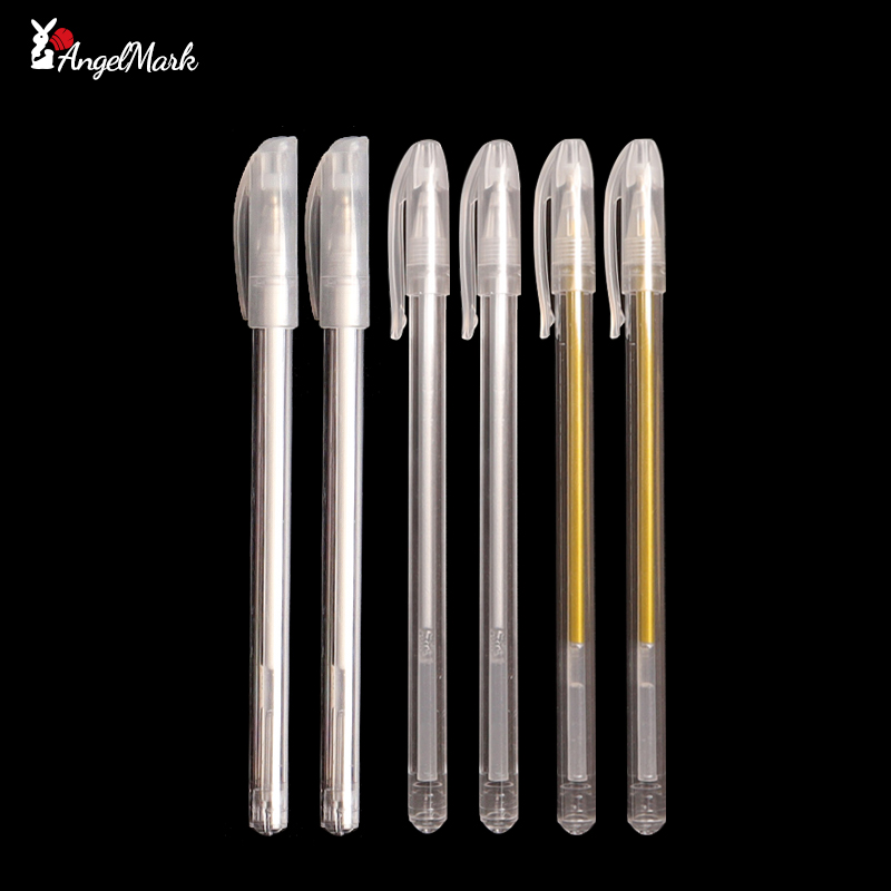 Stylo à encre Gel blanc classique, rouleau de gelée, marqueur pour surbrillance artistique, 3/6/12 pièces, blanc brillant, argent, or, peinture artistique, stylos à dessin: Grad bleu