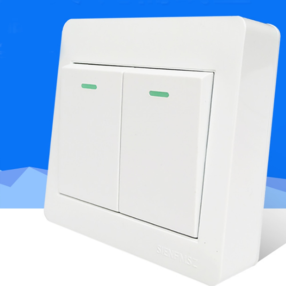2 Gang 1 Way 2 Way Surface mounted switch single control switch open wire double open single control switch socket power switch