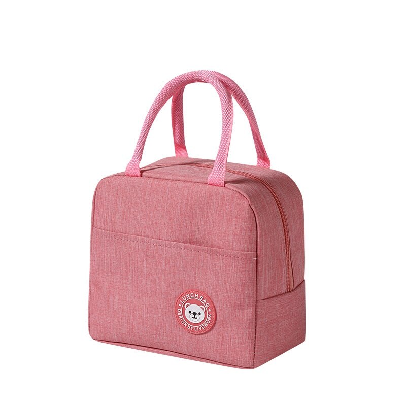 PatPat Functional Pattern Waterproof Lunch Box Portable Insulated Canvas Lunch Bag Food Picnic Lunch Bag Kids Women