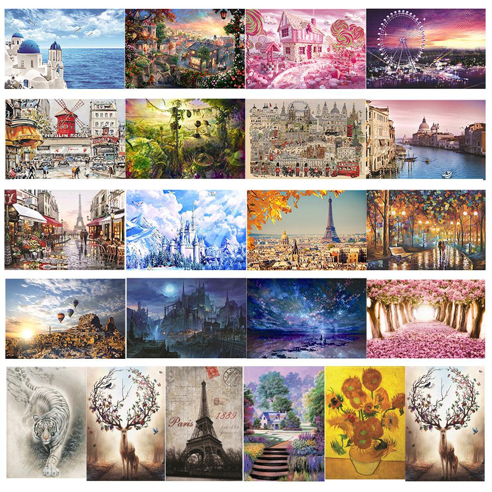 Puzzles 1000 Stück Papier Montage Bild Landschaft Puzzles Spielzeug für Erwachsene Kinder Spiele Pädagogisches Spielzeug