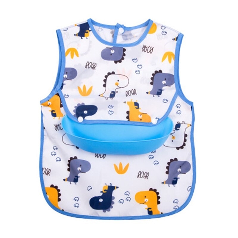 XXFE impermeabile Baby Cartoon stampato bavaglino bambini senza maniche pittura grembiule neonato grembiule Burp panno Saliva asciugamano