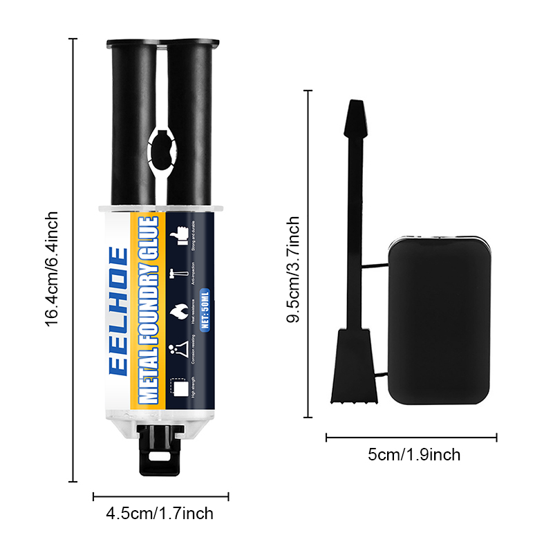 Lijm Metalen Reparatie Gel Groep Dubbele Buis Industriële Hittebestendigheid Koude Lasmetaal Reparatie Pasta Voor Metalen Casting Defect