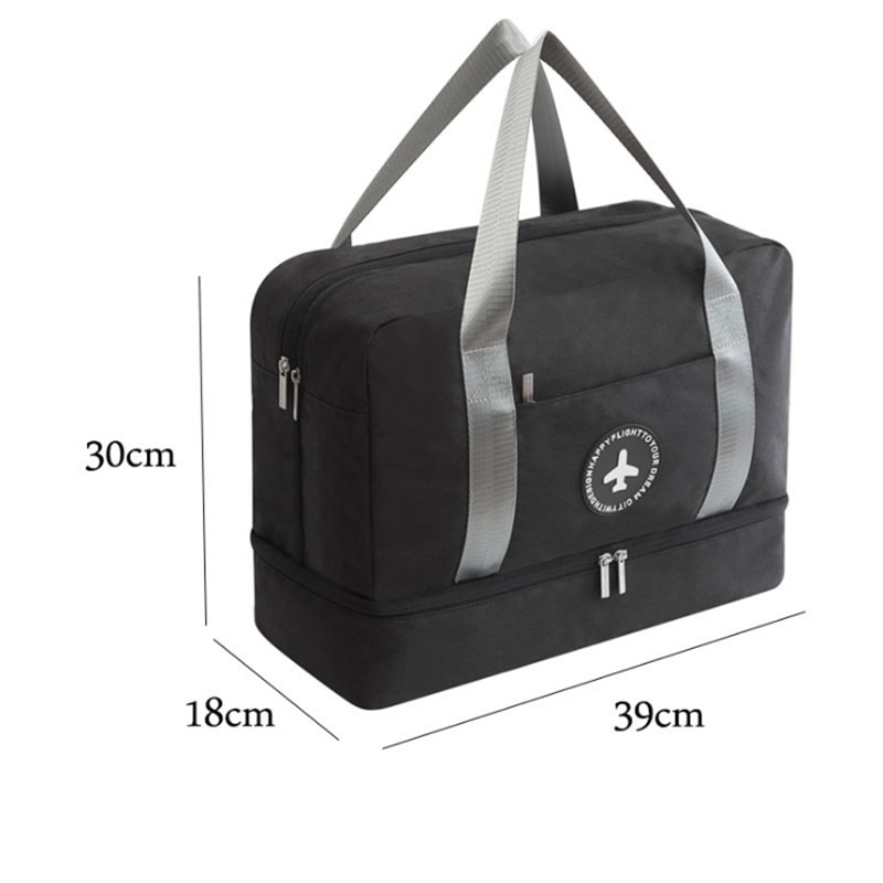 Große Kapazität Wasserdichte Kleidung Lagerung Tasche Frauen Faltbare Reise Gepäck Handtaschen unisex Sport Fitnessstudio Trocken Nass Trennung Beutel