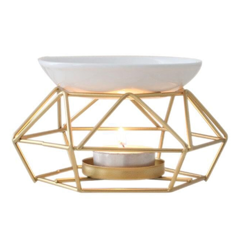 Aromatische Olie Brander, Geometrische Keramische Essentiële Olie Kaars Houder Wax Melt Brander Warmer Smelter Geur Voor Thuis Offi