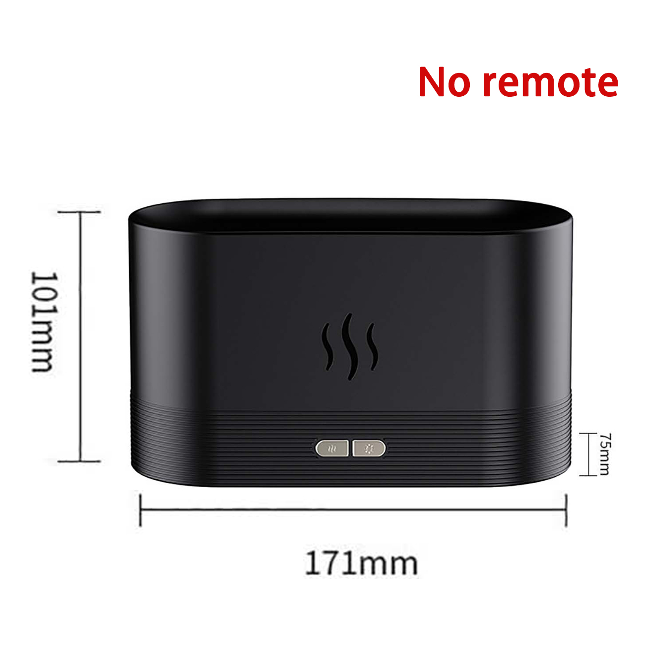 200ML Flame Air Humidifier USB Remote Control Aromatherapy Humificador Diffuser Three-speed Timing Humidifier Home Decor: Black no remote