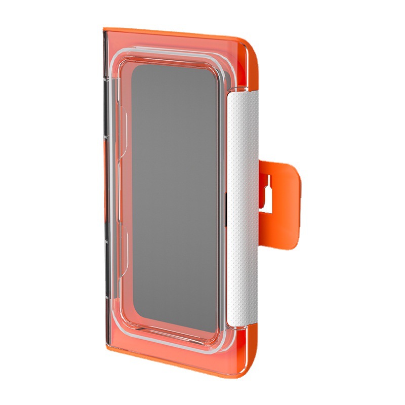 Shower Phone Holder Waterproof 360° Rotation Shower Phone Case HD Touch Screen Wall Mount up to 6.8inch Bathroom Accessories: Orange B