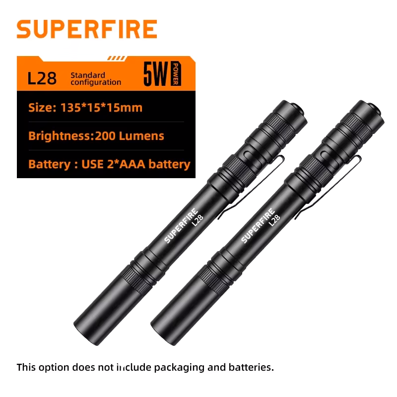 SUPERFIRE X18 Mini linterna LED PenLight lámpara Clip UV linternas antorcha al aire libre Camping bolsillo pluma luces linterna de emergencia: YELLOW