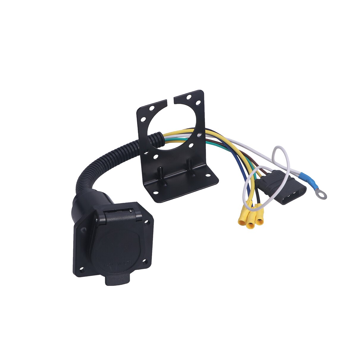 Multi-tow Trailer Adapter Kit Wiring Connector with Socket Connector Mounting Bracket