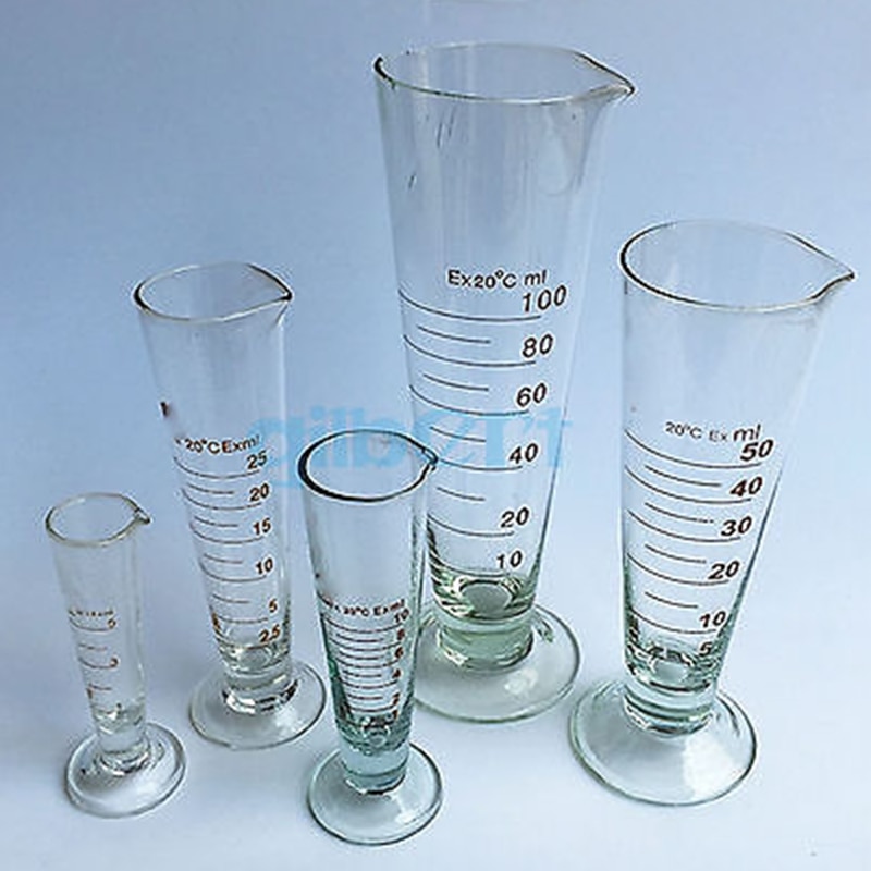 50 Ml Graduate Conische Glas Maatbeker Bekerglas Laboratorium Cilinder Chemie Apparatuur