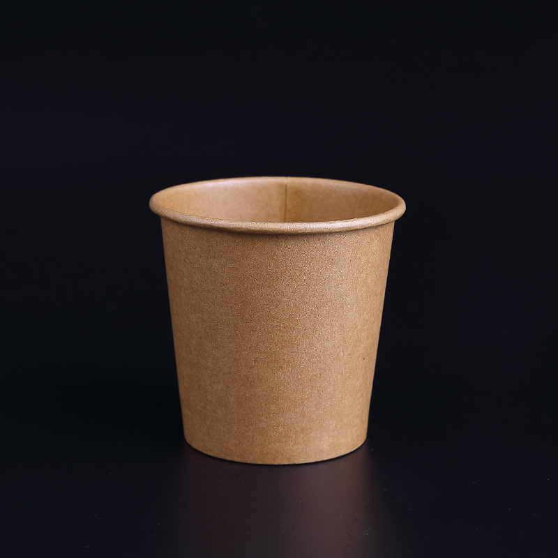 100 stks/pak 100ml Kleine Kraftpapier Cups Wegwerp Koffie Kopjes Dikke Papier Beker Voor Warme Drinken Feestartikelen