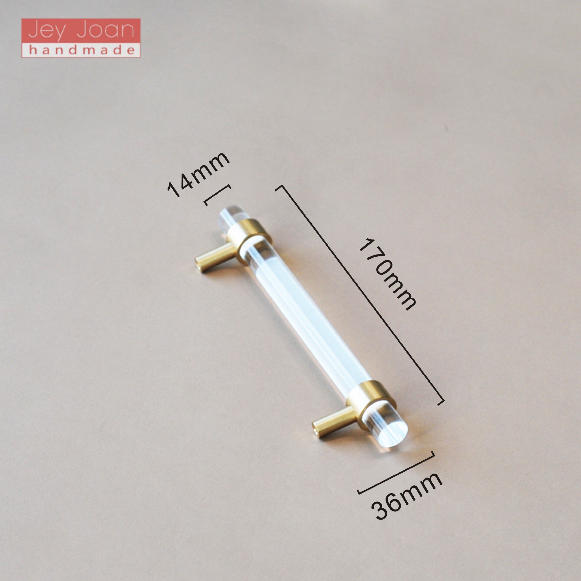 Acrylic Door Handle Transparent Acrylic Cabinet Handle and Knobs Gold Drawer Chest Furniture Luxury Handle Bathroom Kitchen Pull: Acrylic L170mm 128mm