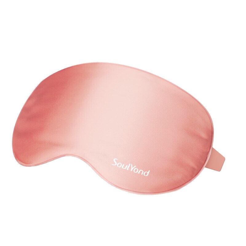 Smart Blinddoek Grafeen Natuurlijke Moerbei Zijde Slaap Masker Oogmasker Usb Verwarming Slapen Aid Eyeshade Eye Massager Cover Patch: Pink