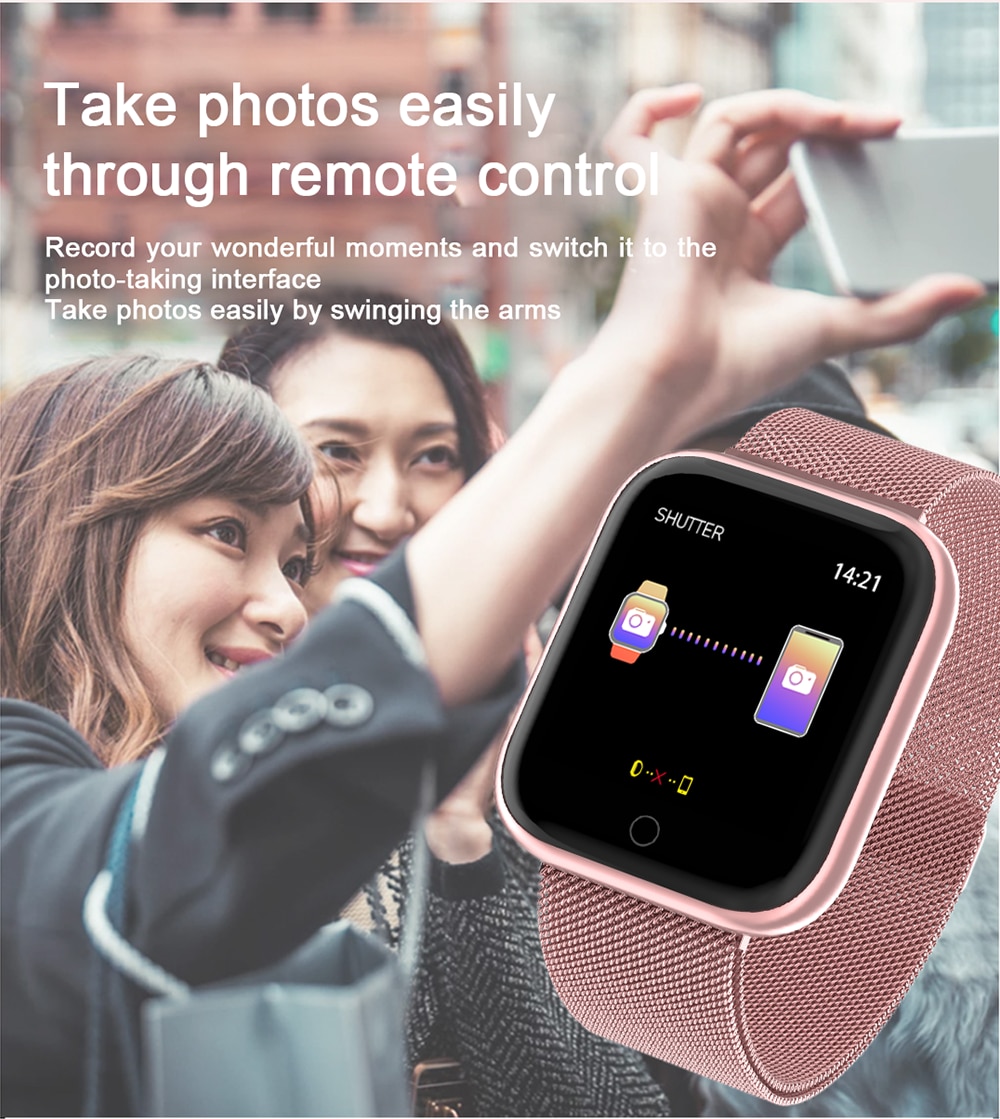 T80 montre intelligente femmes hommes sport Ip68 étanche activité Fitness Tracker fréquence cardiaque bord Smartwatch pour Android iOS B57