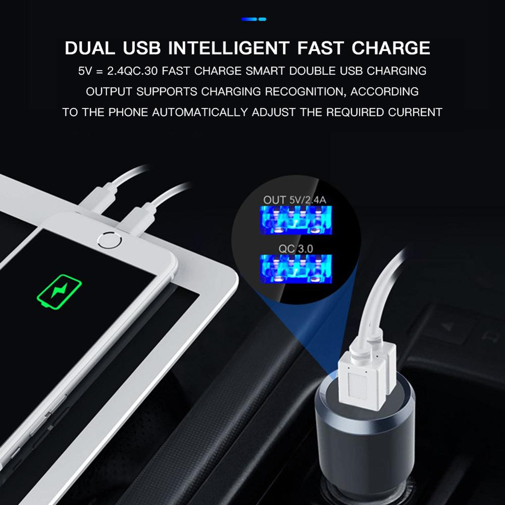 Bluetooth Hands-free Car Kit Charger MP3 Player Car FM Transmitter QC 3.0 TF card MP3 Player
