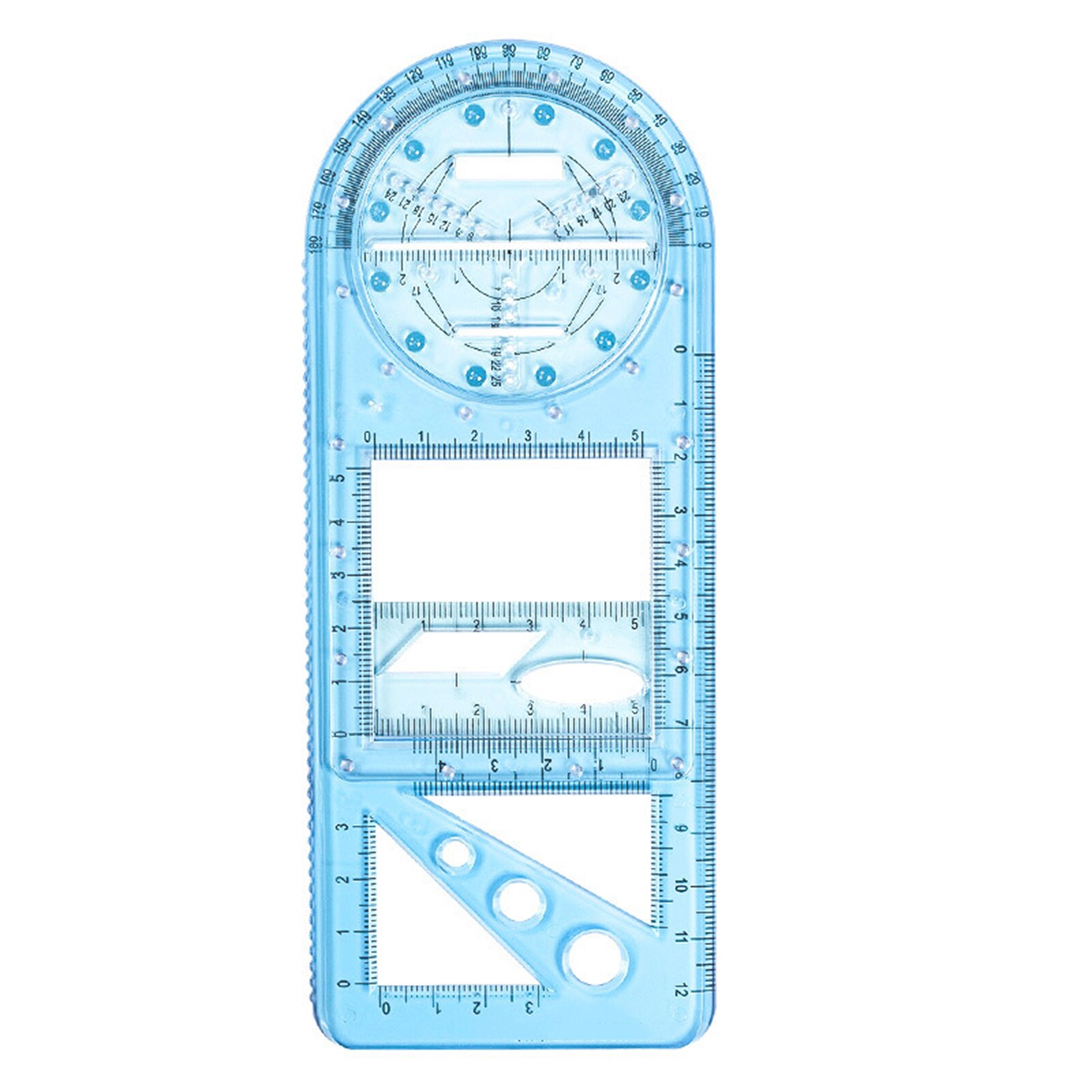 Multifunctional Geometric Ruler Geometric Drawing Template Measuring Tool For School Office Supplies NIN668: B