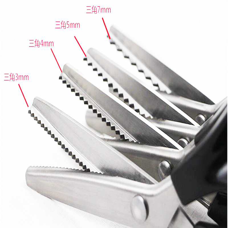 3/4/5/7mm skræddersyede sakse håndværk gør #39 det-selv-værktøj syning broderistof zigzag-form håndværksskåret kjolesyet læder: 3mm