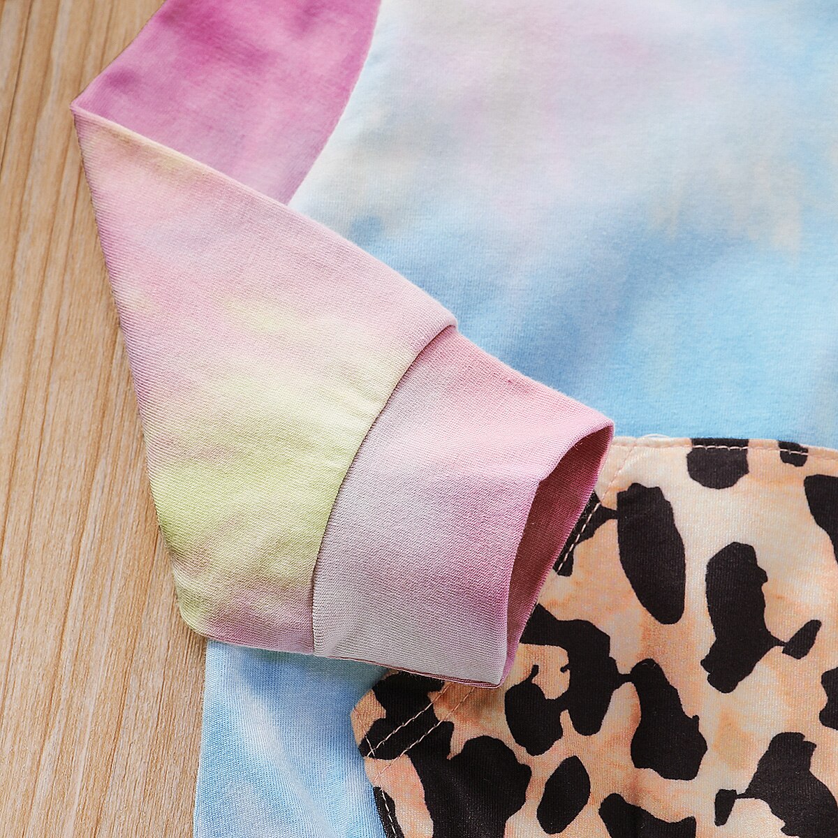 Herfst lente baby jongens grils 3m-24m tie dye kleding pakken peuter baby luipaard zak capuchon top sweatshirt + broek 3 stuks set