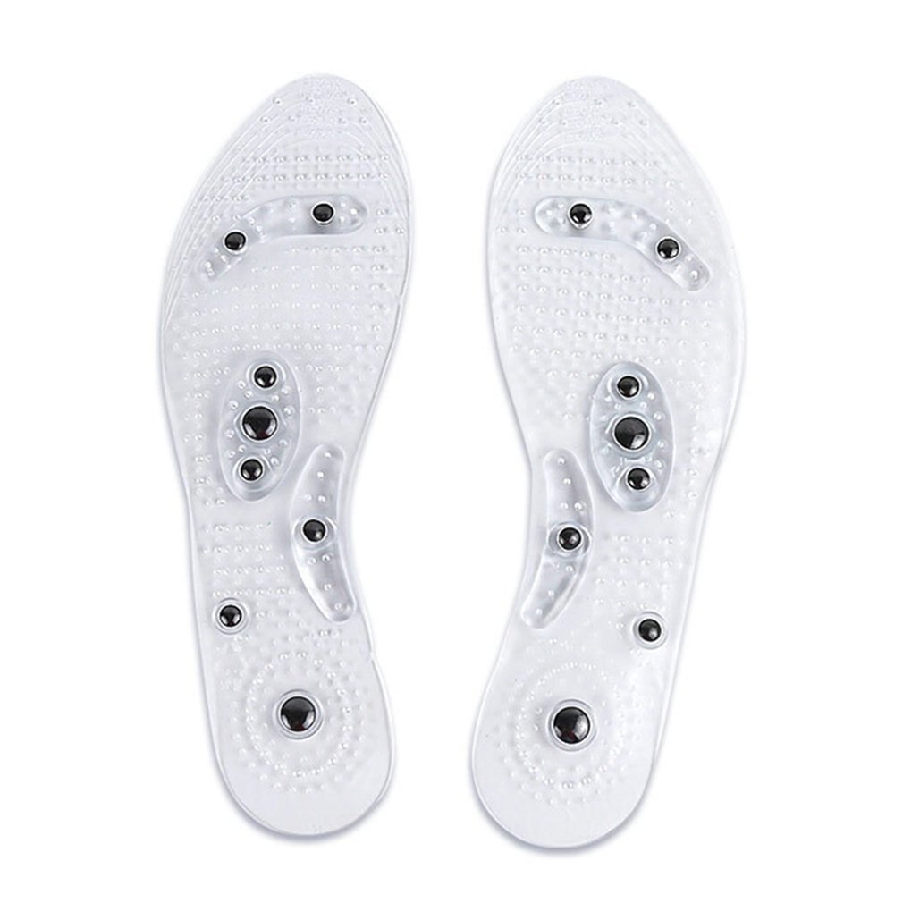 Magnetische massage-inlegzool voor vrouwen en heren, acupressuur-inlegzolen, relaxed voeten, schoeninlegzolen, orthopedisch ter stimulatie van drukpunten, deodorant, vermoeidheid (maat: L (EU:44-47), kleur: 2 paar