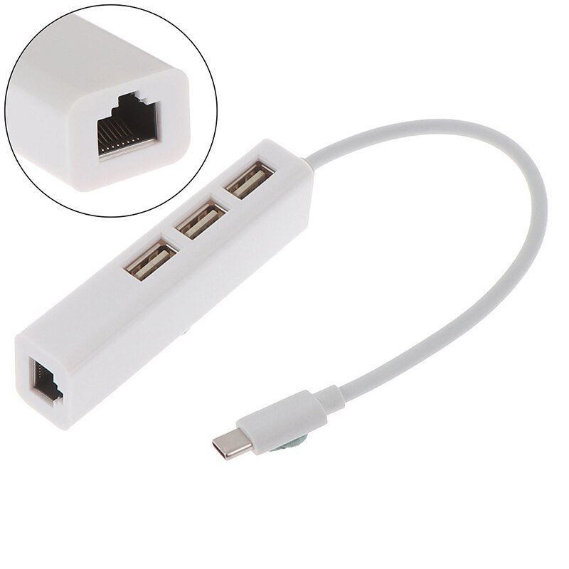 USB-C adaptateur ethernet 3 USB C hub vers ethernet rj45 lan adaptateur carte réseau
