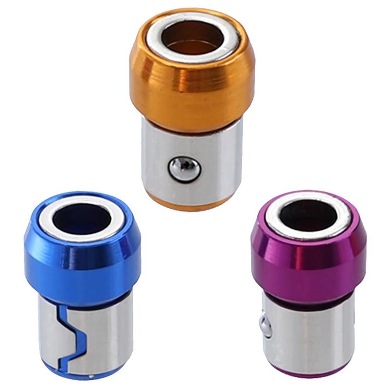 Steel Sleeve Metal Screwdriver Head Plus Magnetic Power Strong Magnetic Ring Type Bead Magnetic Tools Head Ring Card Batch R3I1