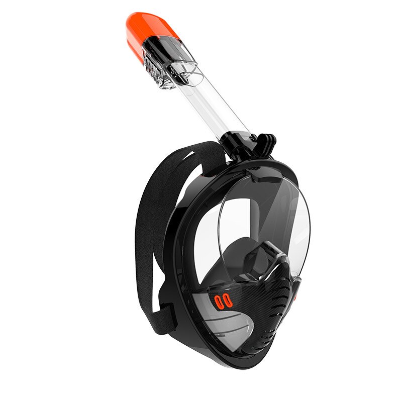 Máscara de natación para hombres y mujeres adultos, tubo de respiración doble de silicona, máscara de secado completo de esnórquel, equipo de gafas de buceo, novedad de: Blanco / S / M