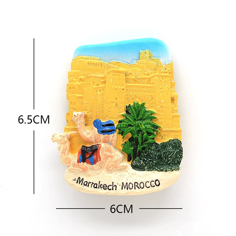 Japan Tourism refrigerator fridge magnets paste souvenirs Tokyo Shinkansen Chile Brazil Morocco souvenirs room decoration: Morocco