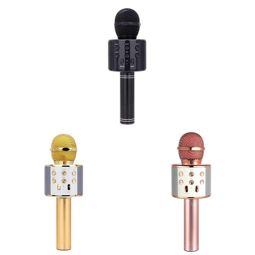 Wireless Karaoke Microphone Micro 4 in 1 portable karaoke player 12 sound effects for home KTV / Party