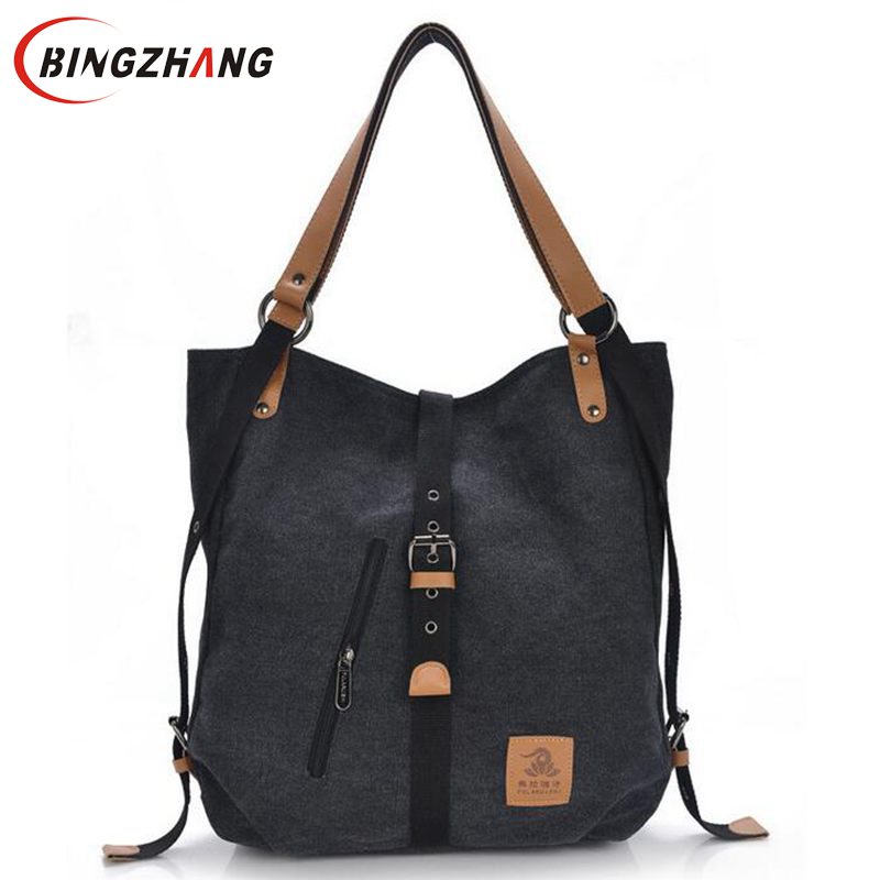 Kvinnlig handväska dam flickor casual canvas handväska axelväska multifunktionell kvinnlig messenger bag  l4-2475