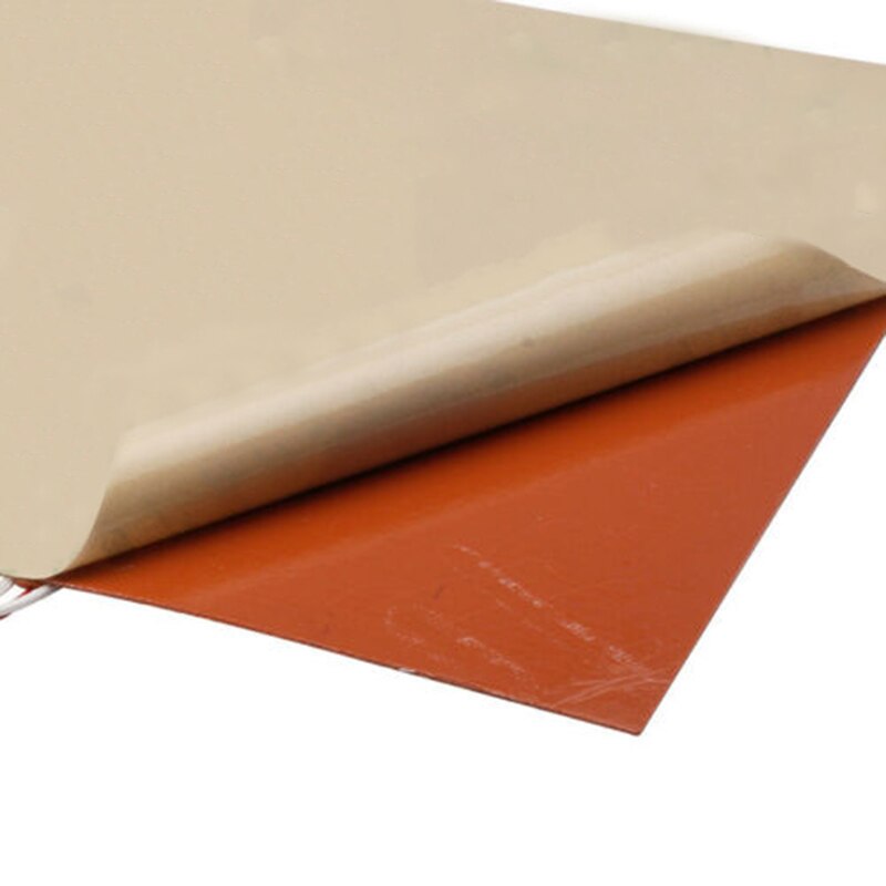 1* orange varmelegeme 220v 750w 200 mm*300 mm silikongummi med bagklæb