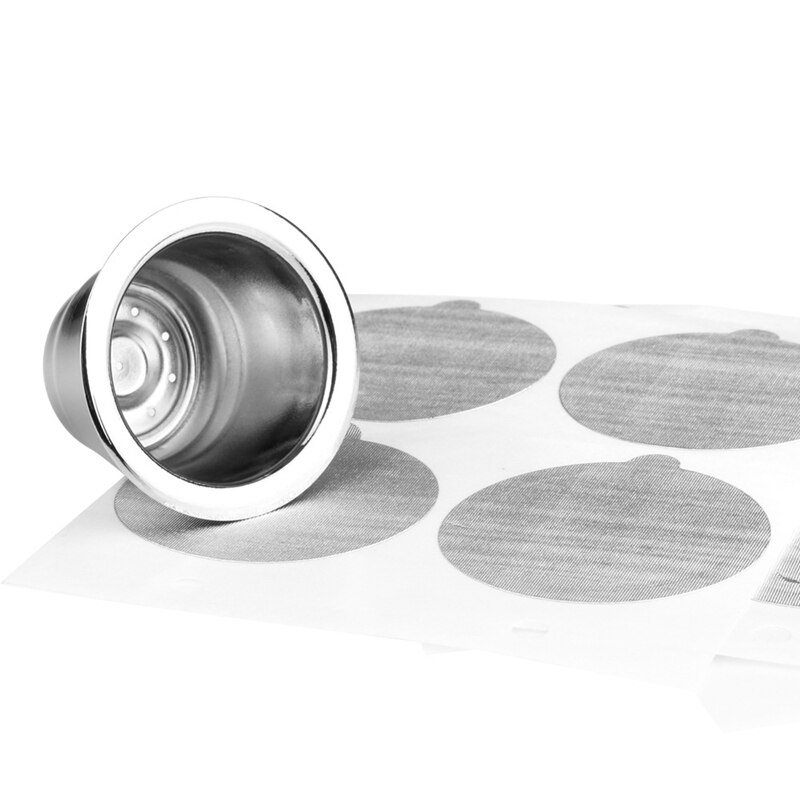 3 Pack Herbruikbare Nespresso Capsules Met 100 Folie Deksels-Rvs Hervulbare Koffie Pods Voor Nespresso