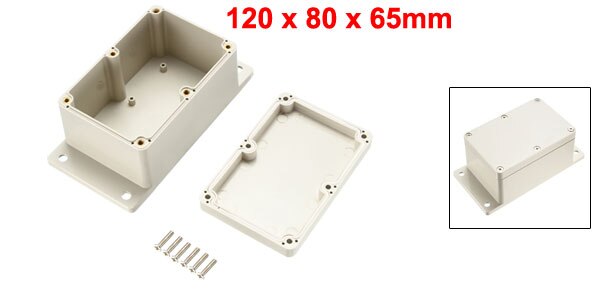 Uxcell 58X92X67 Mm Elektronische Abs Plastic Diy Junction Box Behuizing Project Case Grijs 120x80x65mm: Default Title