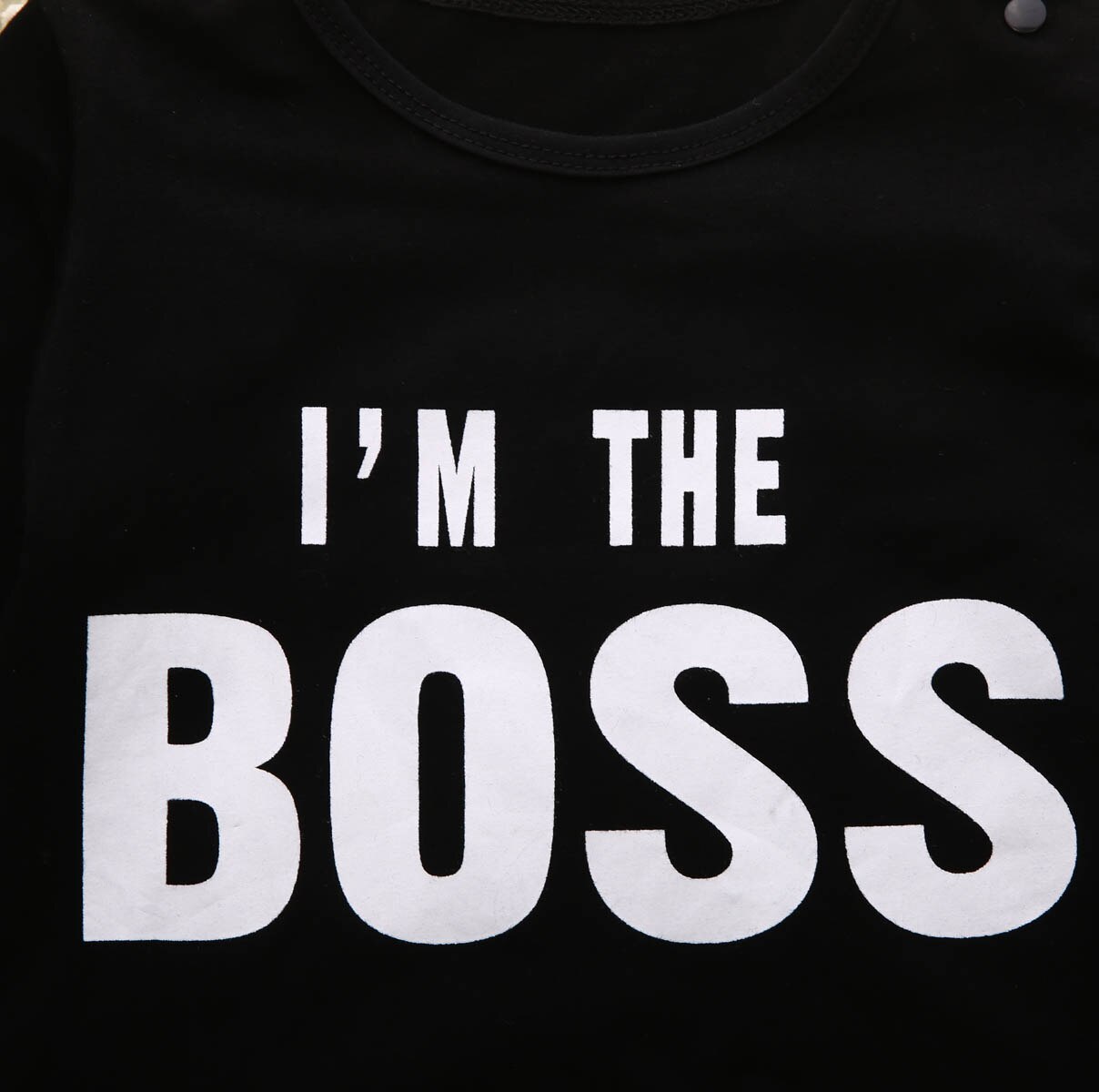 Mono de manga larga con estampado I m The Boss para bebé