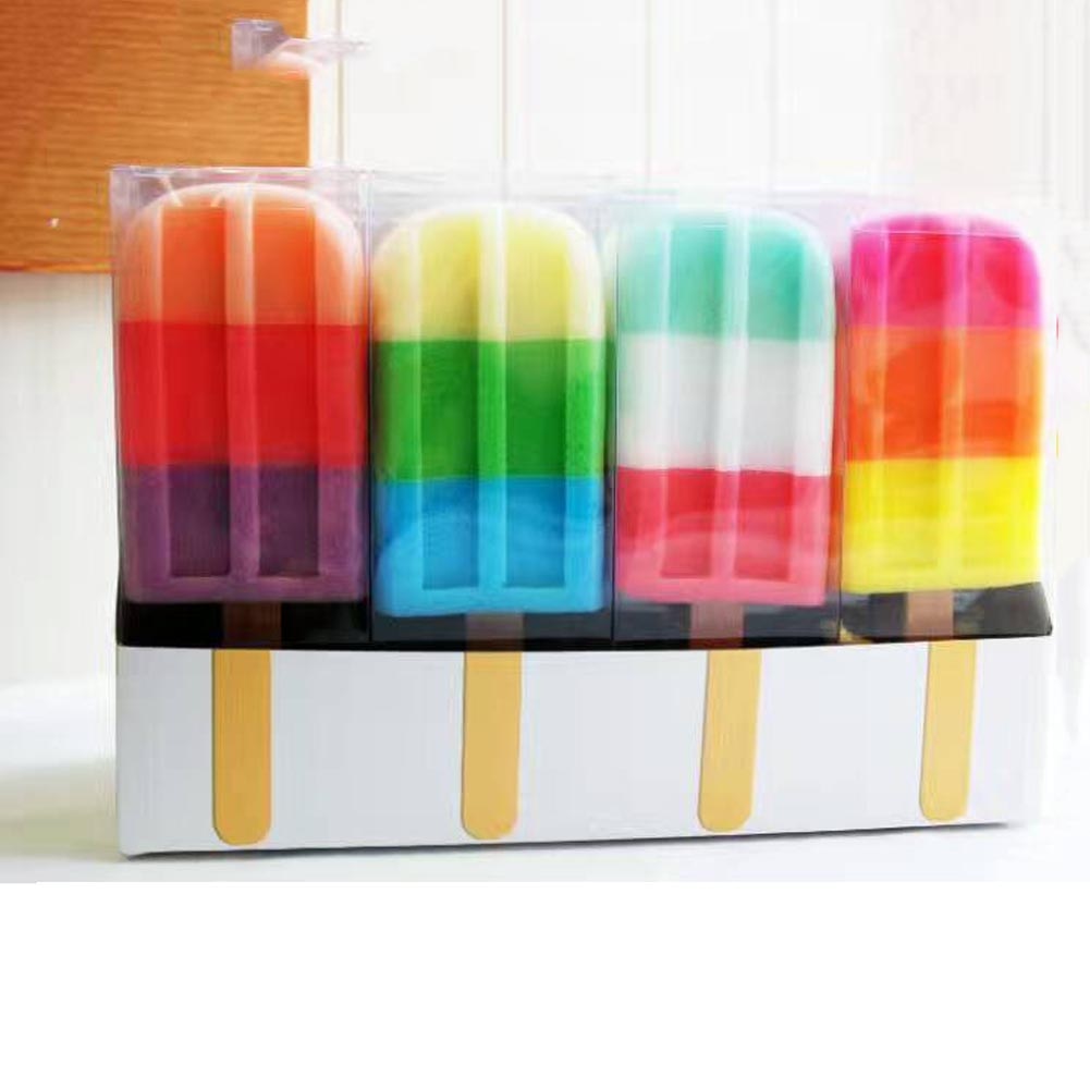 Unique Bathroom Bathing Washing Sponges Ice Cream Shaped Stick Selling Soft Shower Sponge Color Random Goods 1Pc