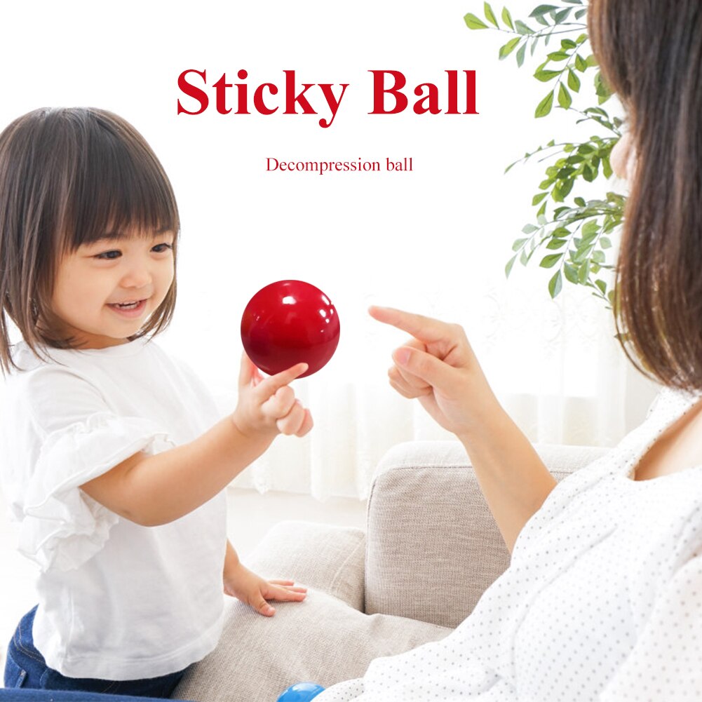 Fluorescent Sticky Wall Ball Sticky Target Ball Decompression Toy Kids 4.5cm Squeeze Relief Anti-stress Kids Funny #E1