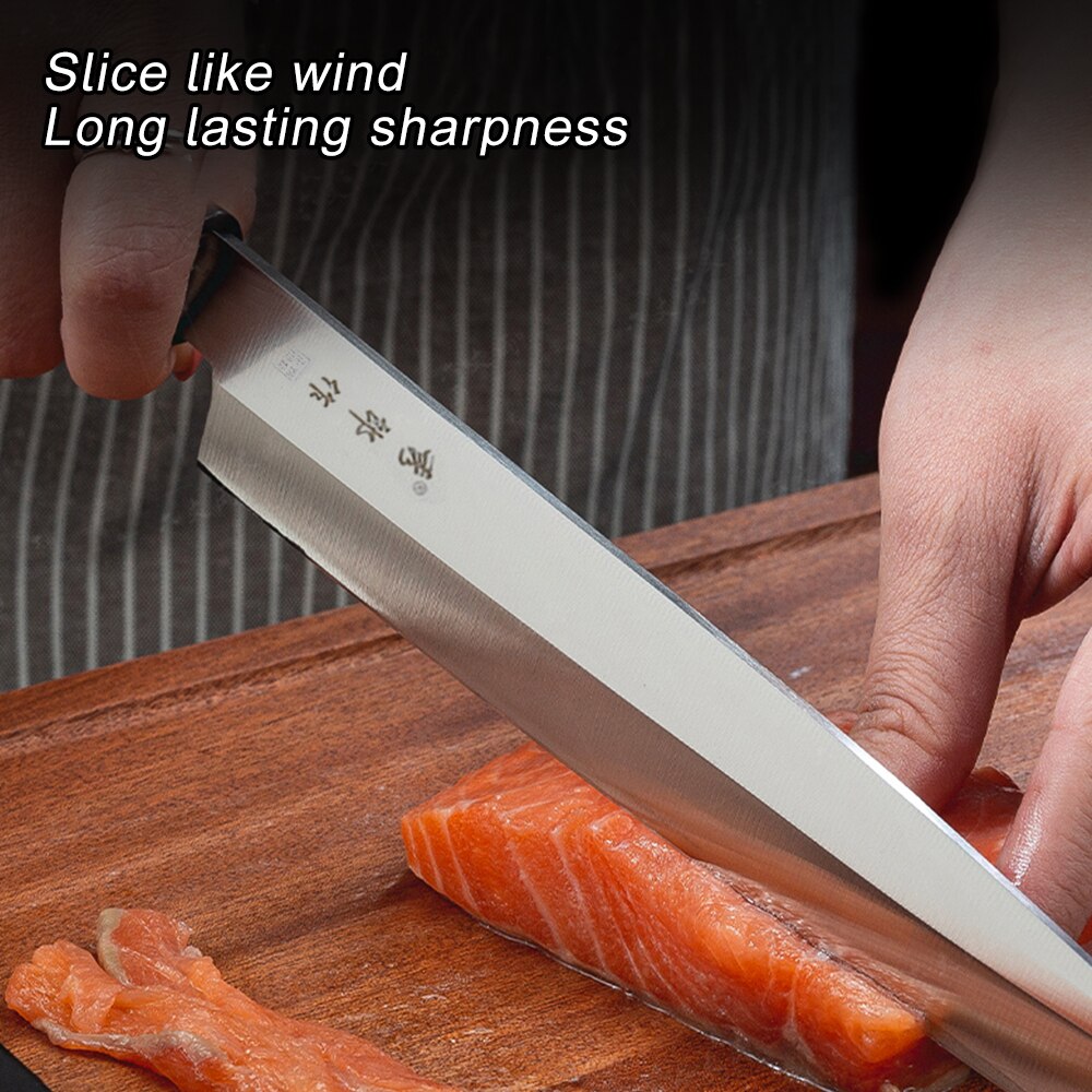 Japanische hoch Kohlenstoff Stahl Messer Fisch Filetieren Sashimi Sushi Schneiden Gemüse Carving Kochmesser Hackmesser Kochen Werkzeuge