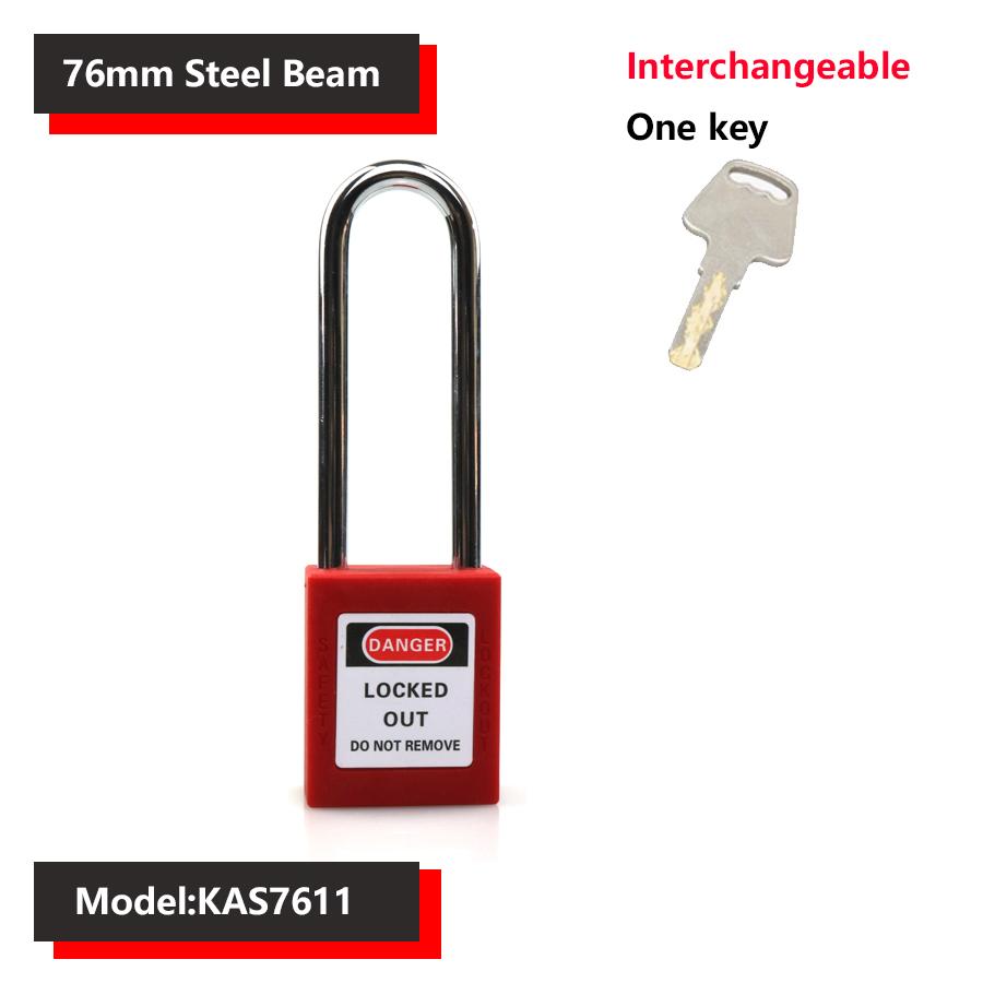 38mm industriële veiligheidshangsloten, loto-vergrendeling, nylon technische beugel, persoonlijke energievergrendeling, directe meerdere specificaties: Chroom