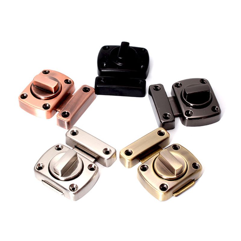 Zinc Alloy Door Gate Latch Rotate Security Sliding Door Lock Bolt with Screws