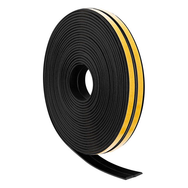 Insulation Meter Foam Seal Strip Door Window Foam Tape EPDM Rubber PVC: Black