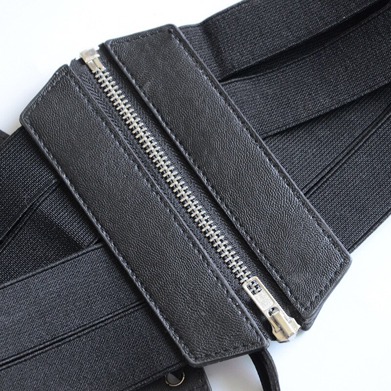 Tie Wide Corset Belts For Women Lace Up PU Leather Luxury Punk Belt Cummerbund Retro Waist Wide Belt Waistband Black