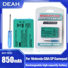 3.7V 850Mah Oplaadbare Batterij Voor Nintendo Gba Sp Gameboy Advance Sp Lithium Batterij Met Tool Schroevendraaier Vervangende Mobiele