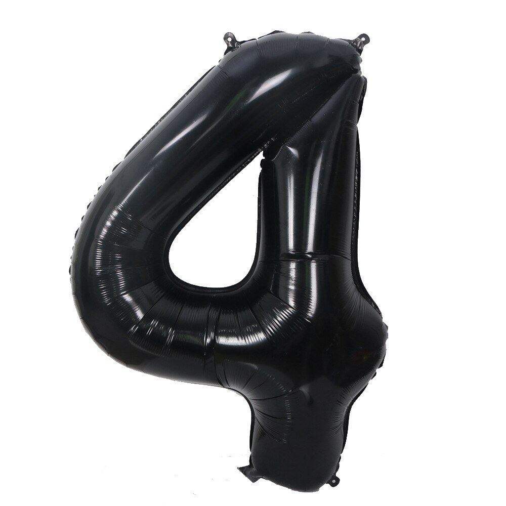 40inch Wedding Decoration Black Digital Balloon 18th Birthday Party Giant Number Balloon Baby Shower Balloon: 4