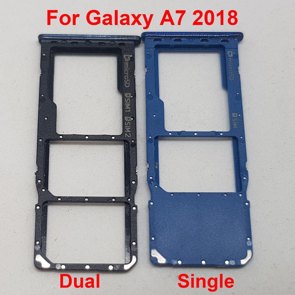 Dual Enkele Sim Lade Voor Samsung Galaxy A7 A750 A750F Sim Card Tray Slot Houder Vervanging