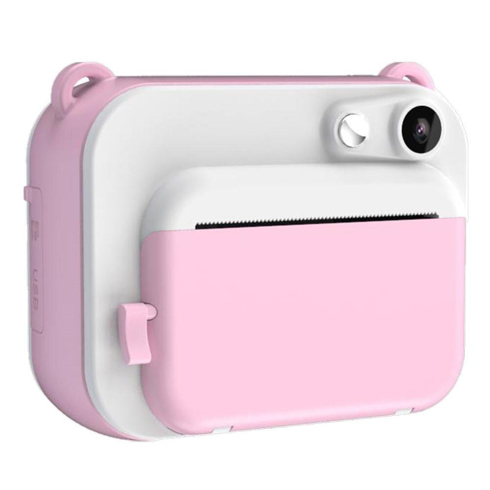 2'' Mini DIY Instant Thermal Print Digital Camera Educational Children Camera Automatically Print Photos Kids Chritmas Toys: Pink