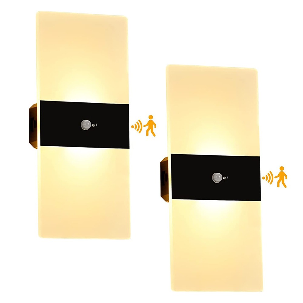 Indendørs magnetisk monteret genopladelig berørings- eller pir-bevægelsessensor natlampe dekorativ led-lampe til sengebordet væglampe