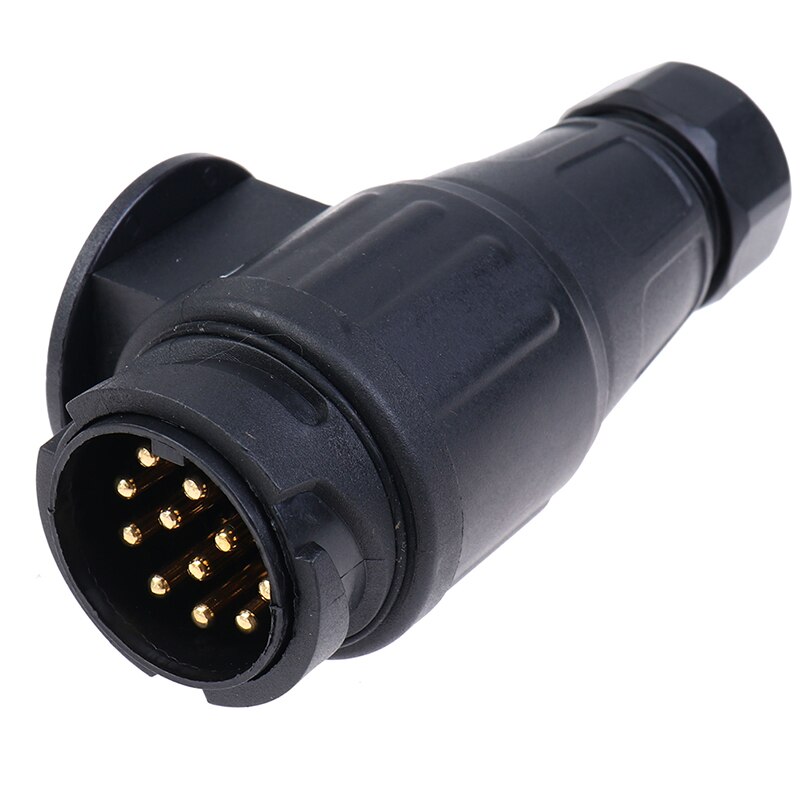 1pc 12v 13 pin trailer stik vandtæt trailer 13 polet elektrisk stik ledningsstik adapter adapter trailer til køretøj rv